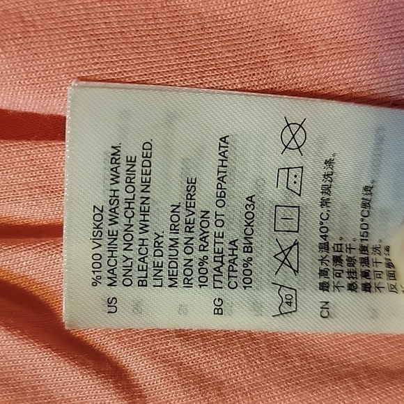 H&m Coral coloured, flowy racerback summer dress. Size small - Picture 8 of 8